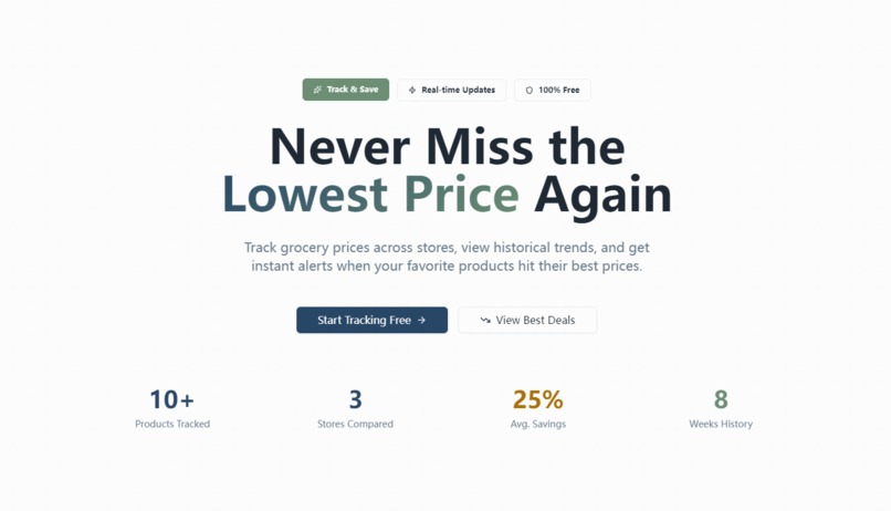 GroceryPrice Tracker – screenshot 1