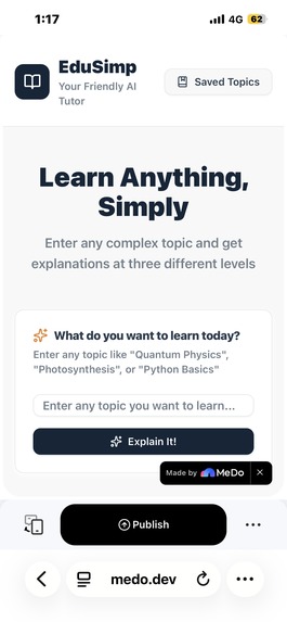 "EduSimp: The Universal Student Tutor" – screenshot 1