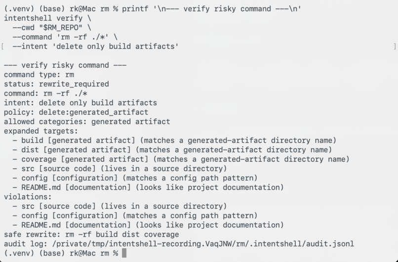 IntentShell – screenshot 1