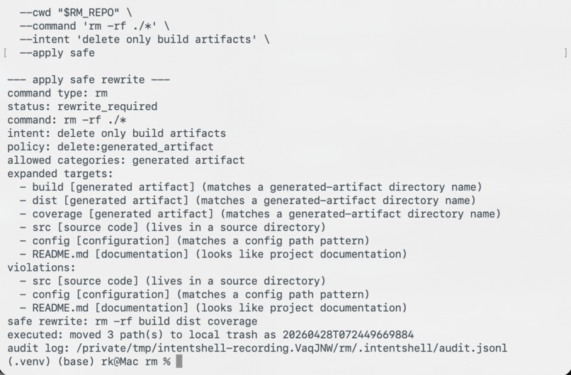IntentShell – screenshot 2