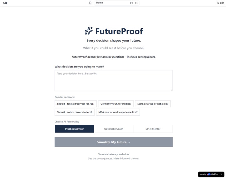 FutureProof – screenshot 1