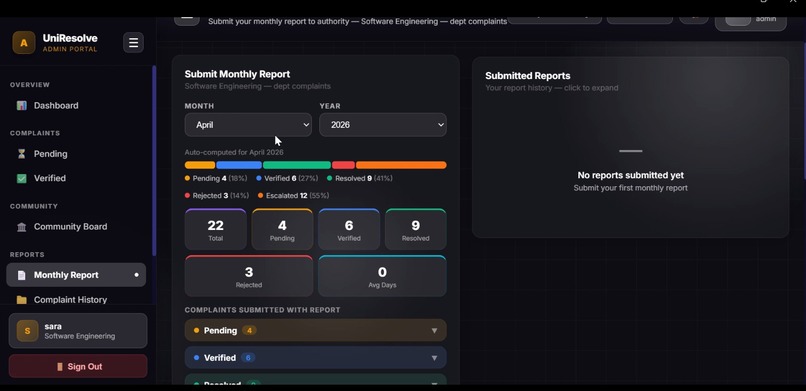 UniResolve — University Complaint Management System – screenshot 10