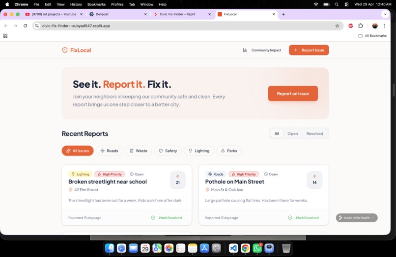 Civic Fix Finder – screenshot 1