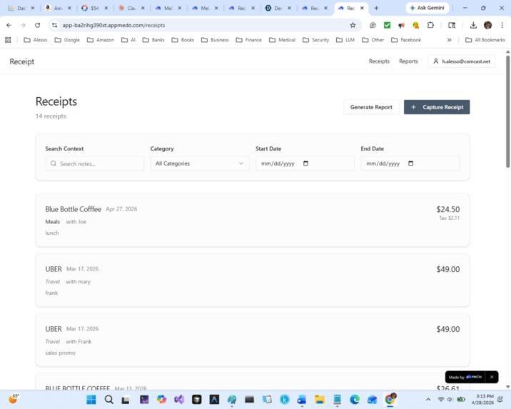 Receipt – screenshot 1