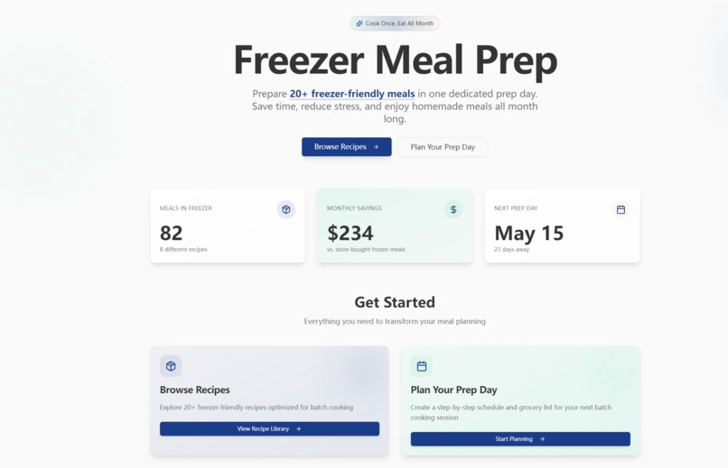 Freezer Meal Prep – screenshot 1