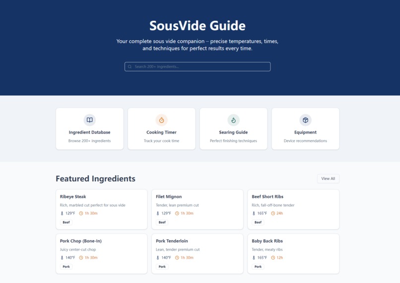 SousVide Guide – screenshot 1