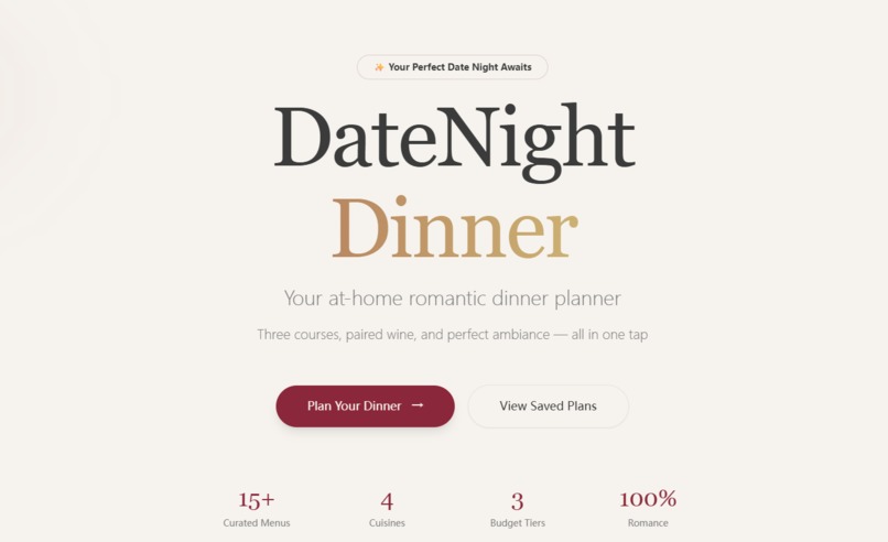 DateNightDinner – screenshot 1