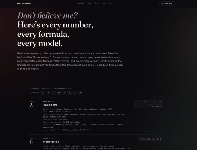 FairLens · Forensic Audit of Algorithmic Lending Bias – screenshot 5