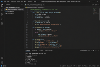 Bank Management System using Python (OOP)