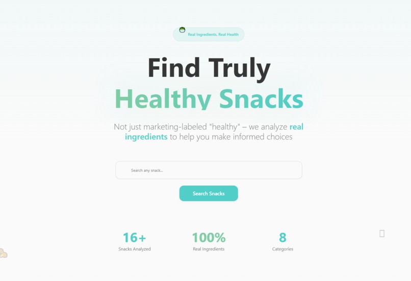SnackHealthy – Healthy Snack Finder – screenshot 1