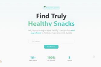 SnackHealthy – Healthy Snack Finder