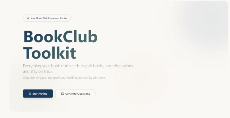 BookClub Toolkit – screenshot 1