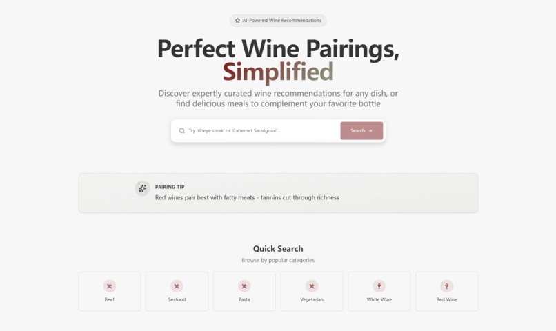 WinePairing AI – screenshot 1