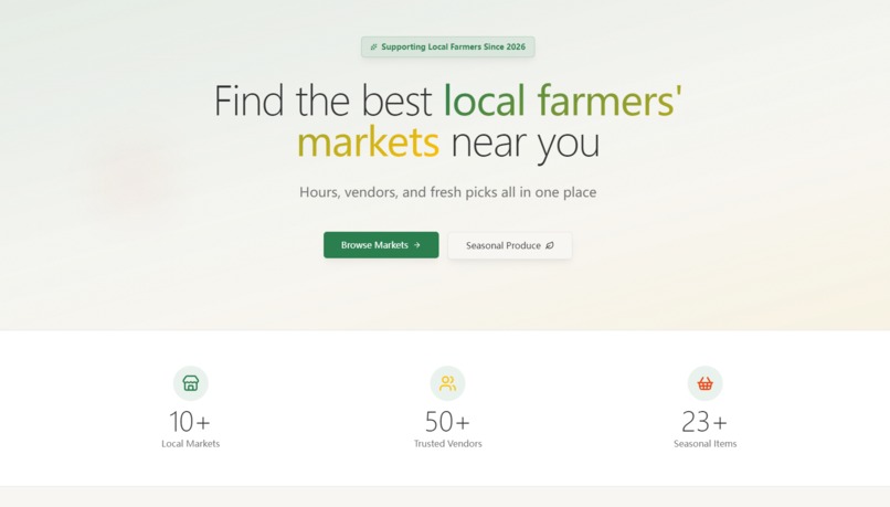 FarmersMarket Finder – screenshot 1