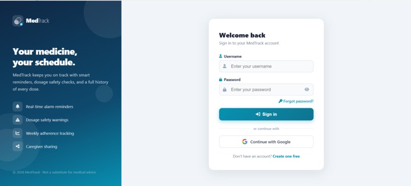 MedTrack   – screenshot 2