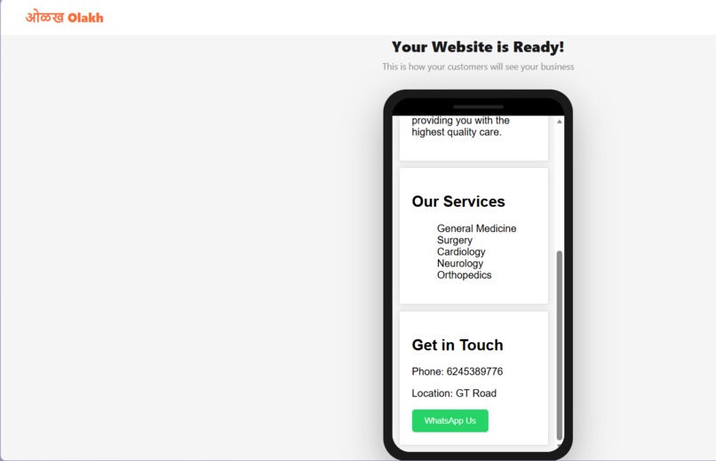 Olakh — Build Your Business Identity Online – screenshot 7