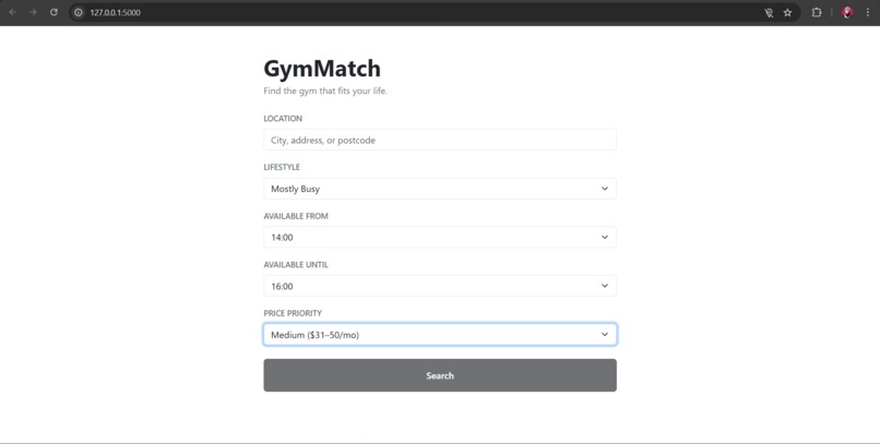 GymMatch – screenshot 1