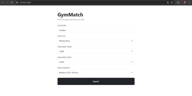 GymMatch – screenshot 2