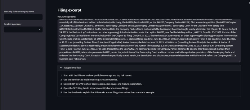 Distress Radar: Early Warning from SEC Filings – screenshot 4