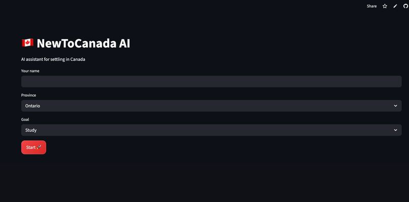 NewToCanada AI – screenshot 1