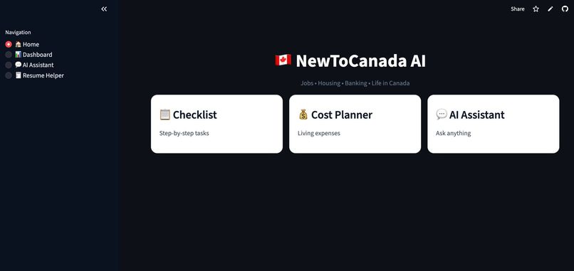 NewToCanada AI – screenshot 2
