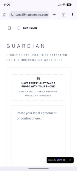 Freelance Guardian | AI Contract Risk Scanner – screenshot 1