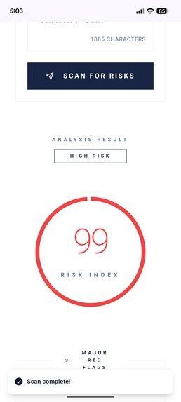 Freelance Guardian | AI Contract Risk Scanner – screenshot 5