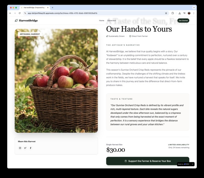 HarvestBridge: Empowering Farmers via Narrative E-Commerce – screenshot 3