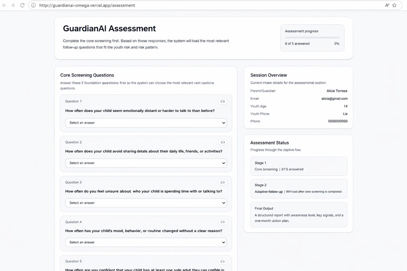 GuardianAI: Early Detection of Youth Runaway & Missing Risk – screenshot 1