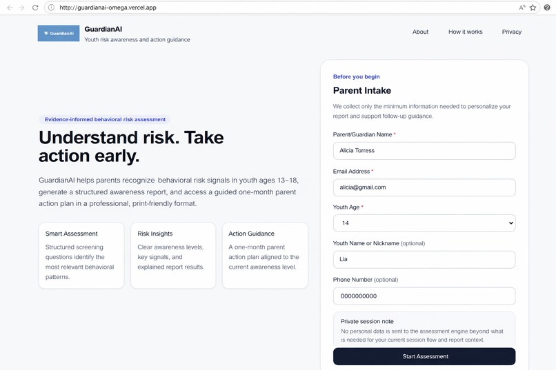 GuardianAI: Early Detection of Youth Runaway & Missing Risk – screenshot 2