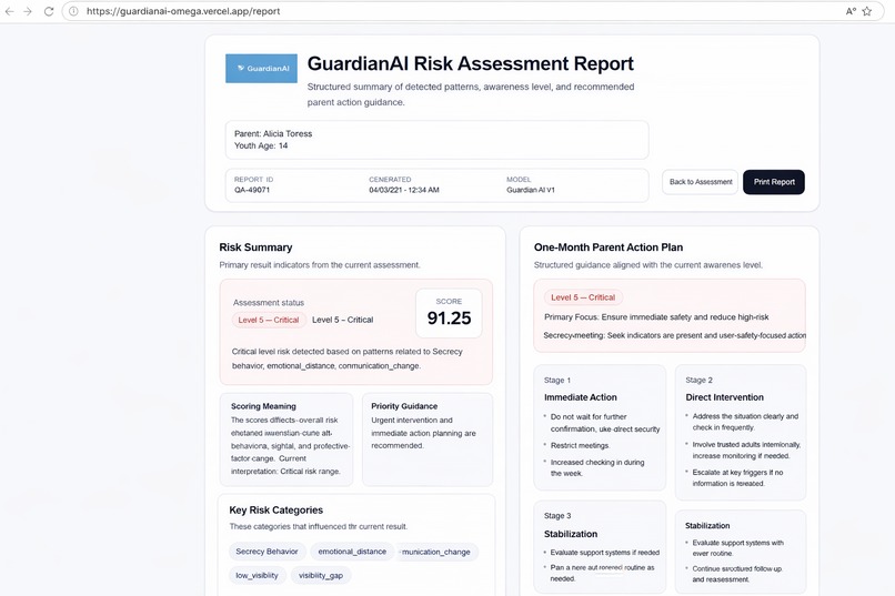 GuardianAI: Early Detection of Youth Runaway & Missing Risk – screenshot 3