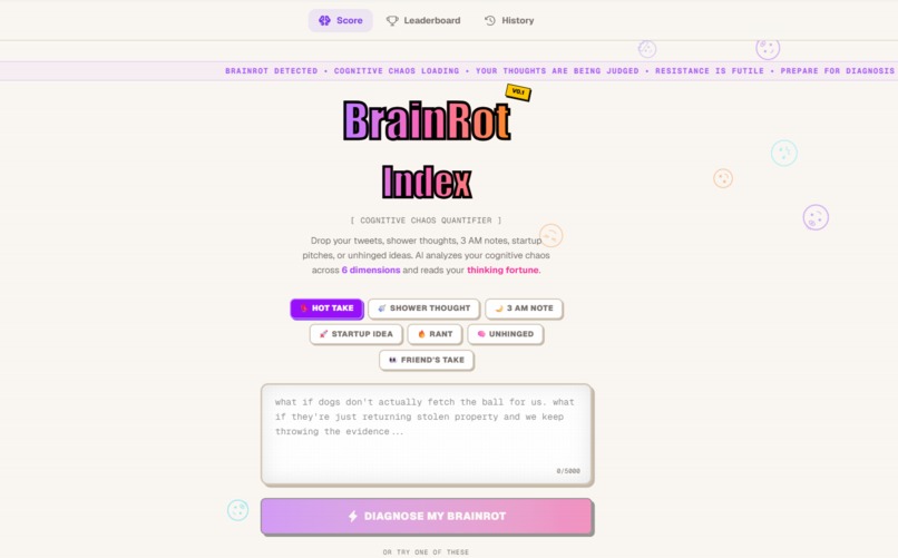 BrainRot Index – screenshot 2