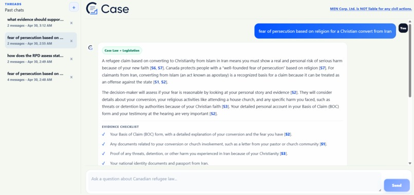 Case – screenshot 2