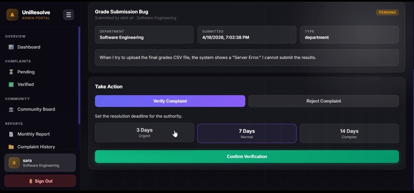 UniResolve — University Complaint Management System – screenshot 10