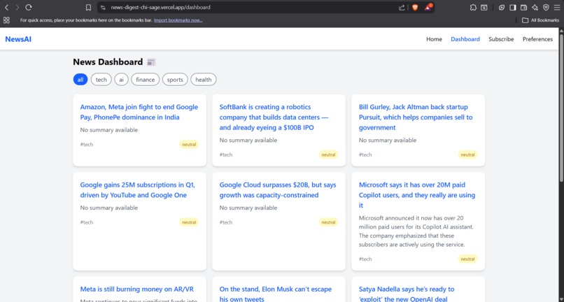 news-digest – screenshot 4