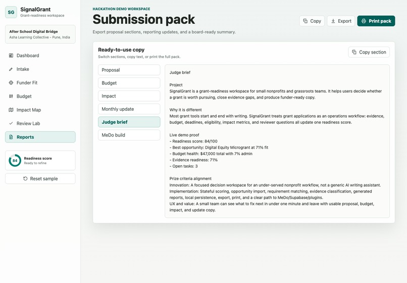 SignalGrant – screenshot 2