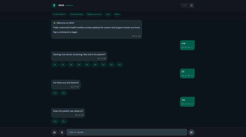 ASHA - Adaptive Survivorship & Health Agent – screenshot 2