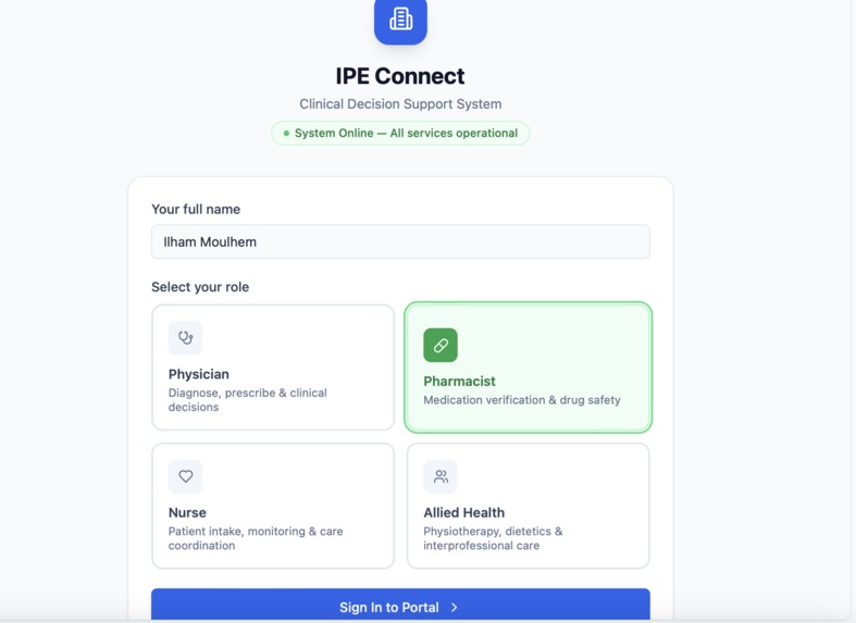 IPE Connect – screenshot 2