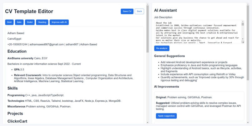 JATS (Job Application Tracking System) – screenshot 4