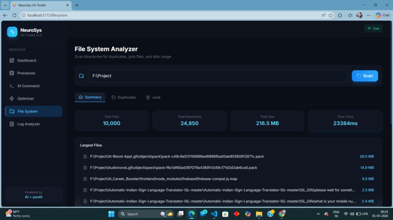 NeuroSys OS Toolkit — AI-Powered System Intelligence Layer – screenshot 5