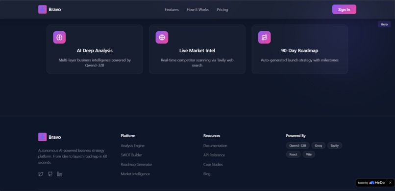 Bravo - Your autonomous  agentic AI co-founder  – screenshot 2