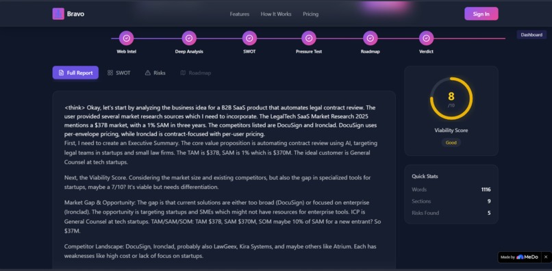 Bravo - Your autonomous  agentic AI co-founder  – screenshot 5