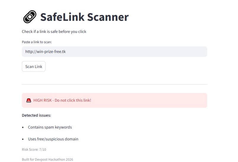 safelink-check-2026 – screenshot 1