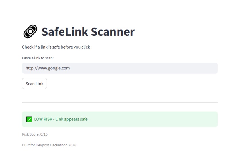safelink-check-2026 – screenshot 2