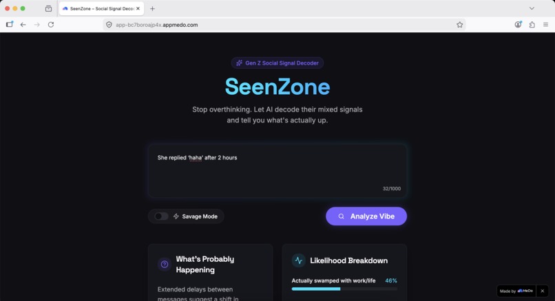 SeenZone – Social Signal Decoder – screenshot 1