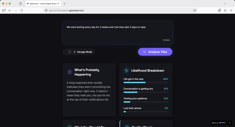 SeenZone – Social Signal Decoder – screenshot 2
