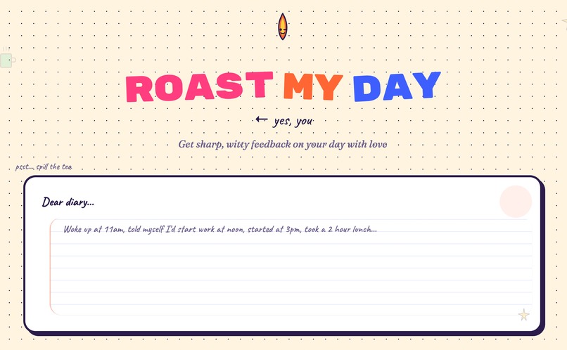 Roast My Day – screenshot 1