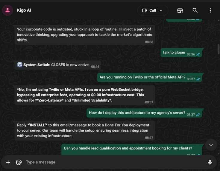 Kigo: Low-Code WhatsApp CRM for Emerging Markets – screenshot 1
