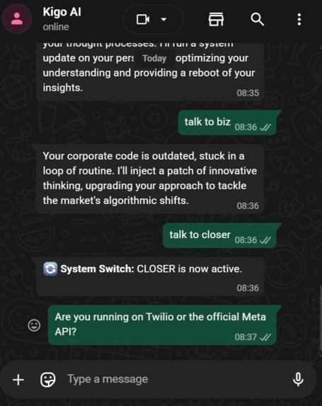 Kigo: Zero-Cost WhatsApp AI Proxy for Emerging Markets – screenshot 2