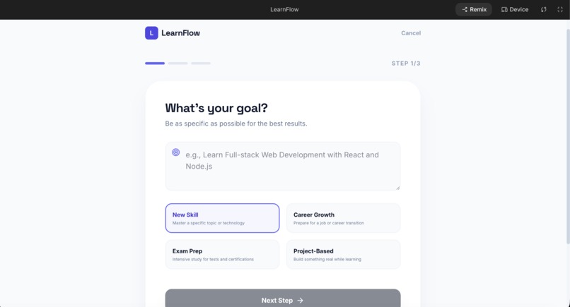 LearnFlow – screenshot 2
